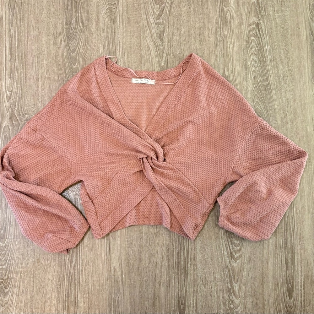 We The Free Crop “Fall for You” Sweater Free People Reversible Cactus Tint - Picture 4 of 13